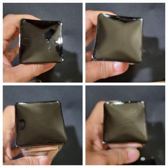 Vtg Set of 4 Di Saronno Amethyst Black Square Footed Cocktail Glasses - Picture 5 of 5